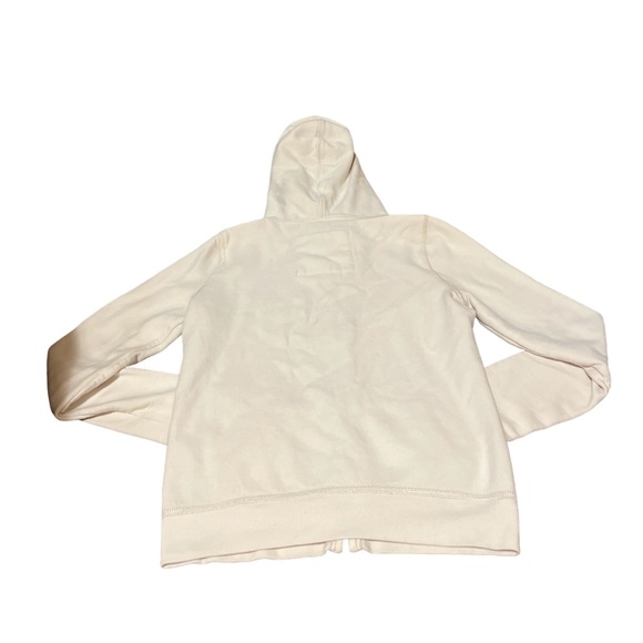 White/Cream and Blue Hollister Zip Up Sweatshirt - Picture 2 of 4